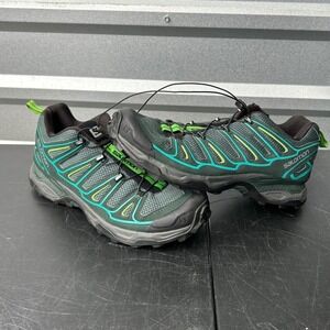 Salomon X-Ultra Men 10 Trail Running Shoes Teal Green Hiking Low 393560